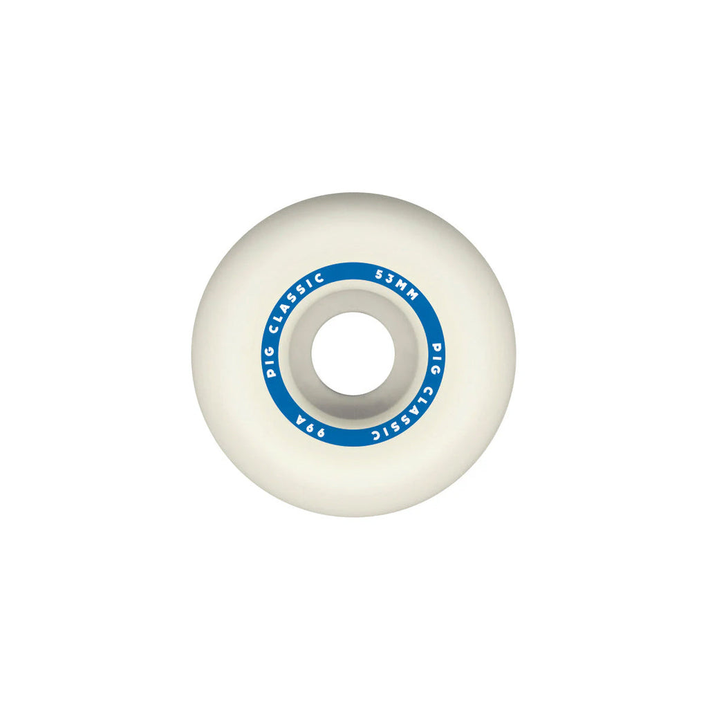 Pig Skateboard Wheels 53mm Classic 99A White