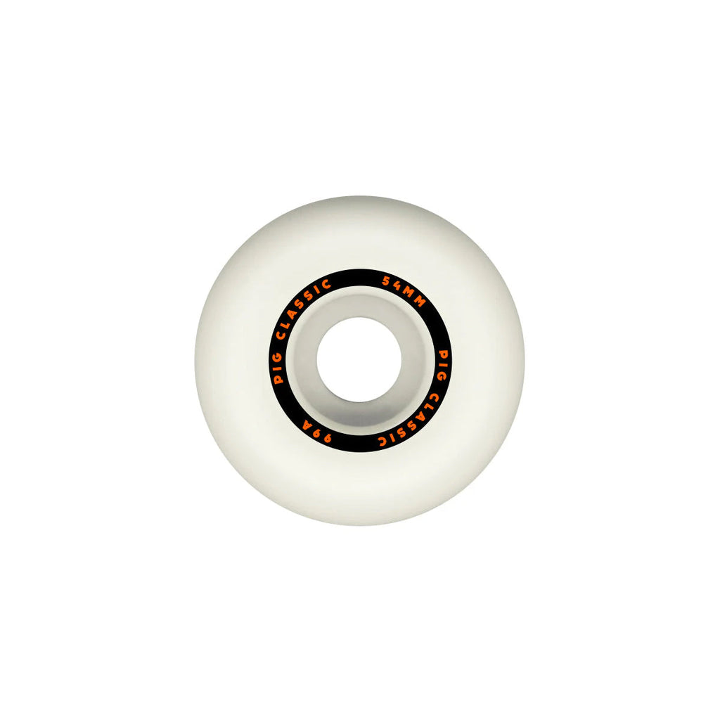 Pig Skateboard Wheels 54mm Classic 99A White
