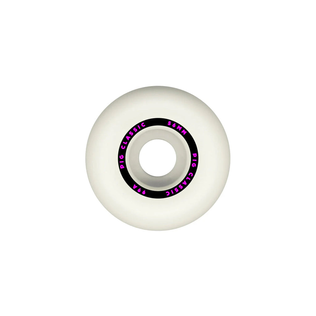 Pig Skateboard Wheels 56mm Classic 99A White