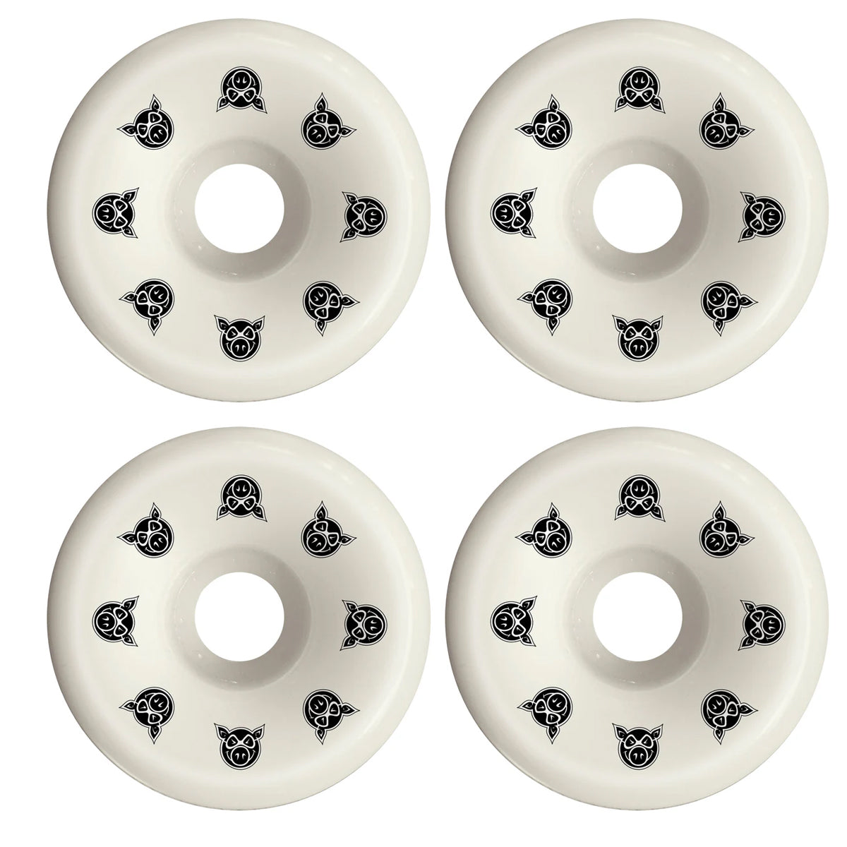 Pig Skateboard Wheels 54mm Conical 99A White