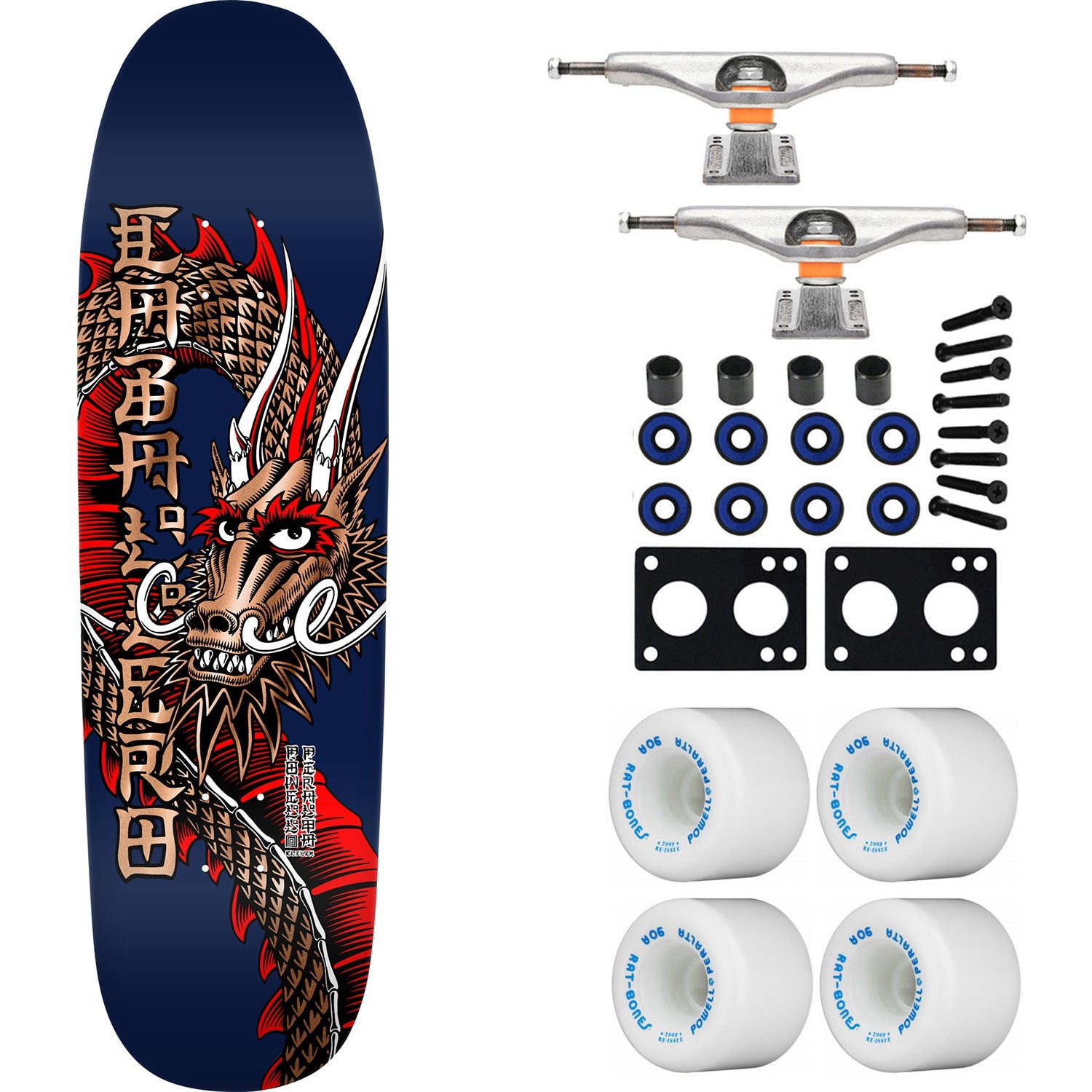 Powell Peralta Skateboard Caballero Ban This Navy/Copper Foil / Independent/ Rat Bones White