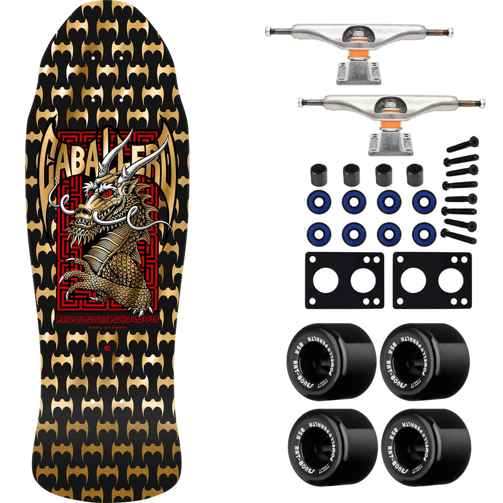 Powell Peralta Skateboard Caballero Street Black/Gold Foil / Independent/ Rat Bones Black