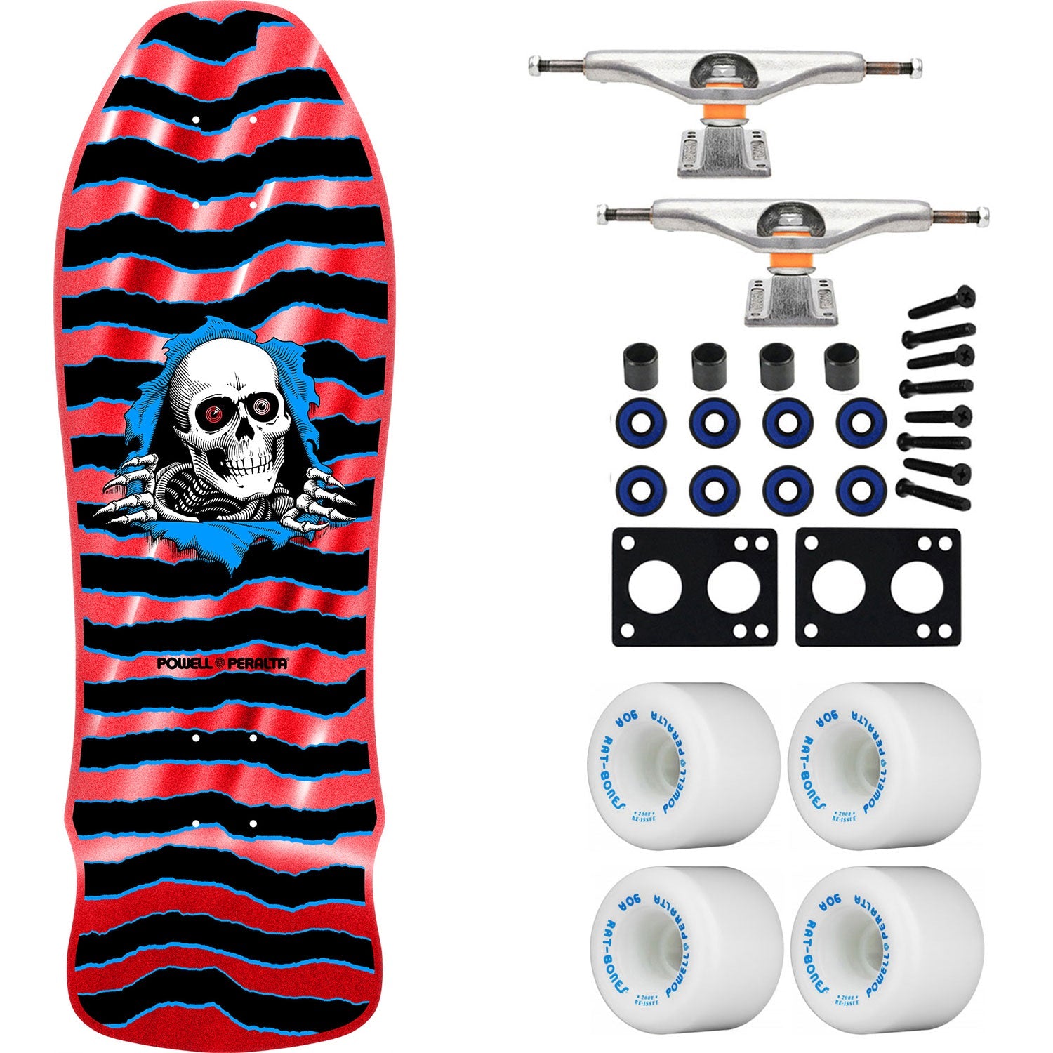 Powell Peralta Skateboard Geegah Ripper Red Foil / Independent/ Rat Bones White