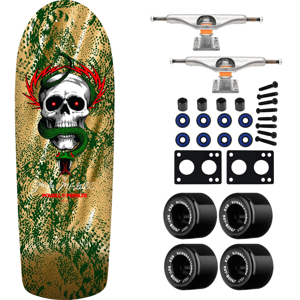 Powell Peralta Skateboard McGill Skull and Snake Green/Gold Foil / Independent/ Rat Bones Black