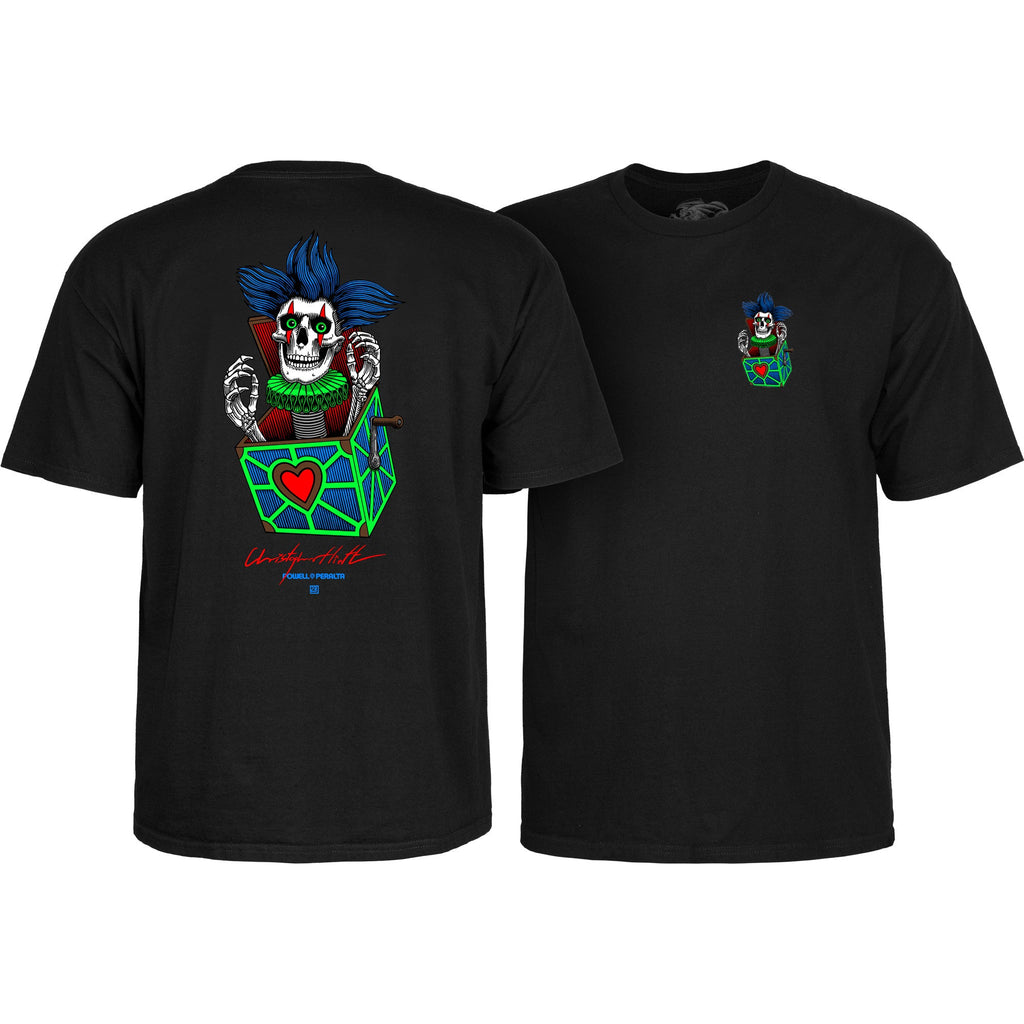 Powell Peralta Skateboard Shirt Chris Hiett Skull Black