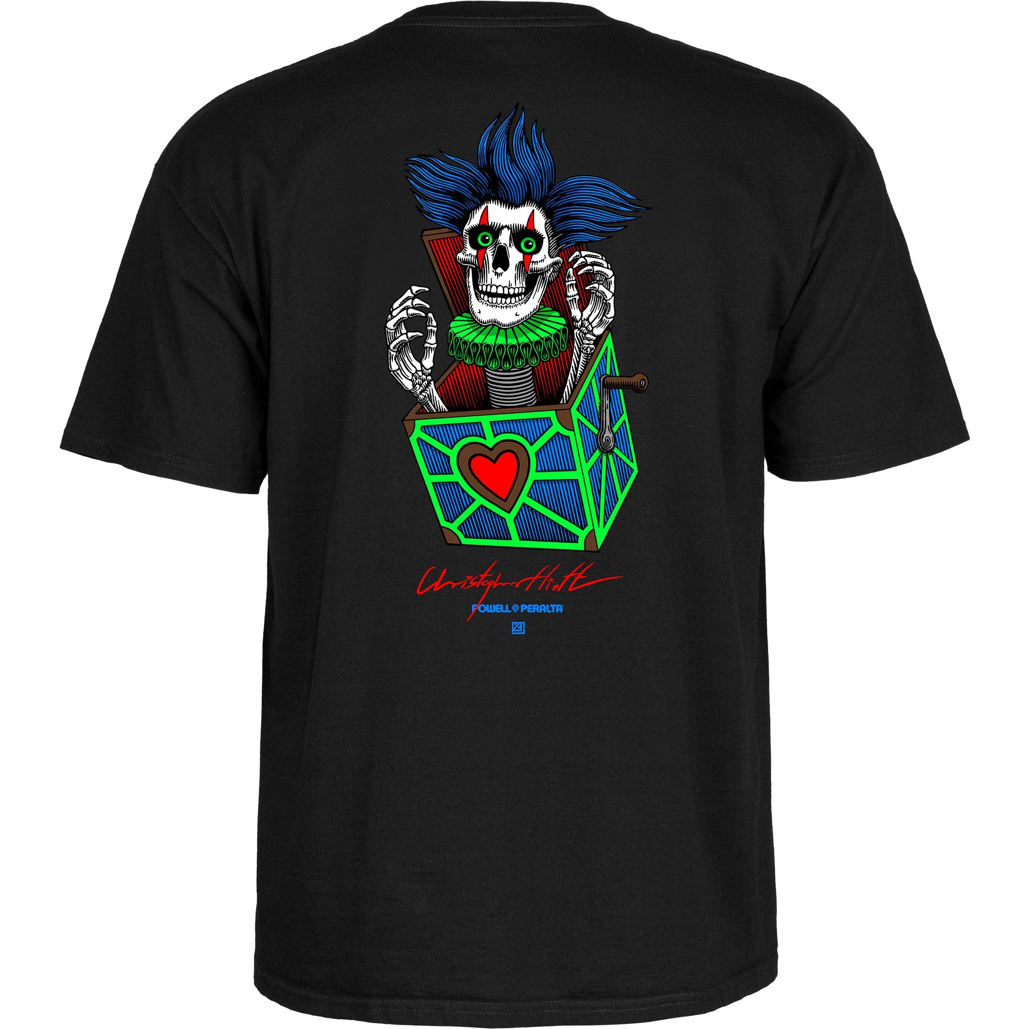 Powell Peralta Skateboard Shirt Chris Hiett Skull Black