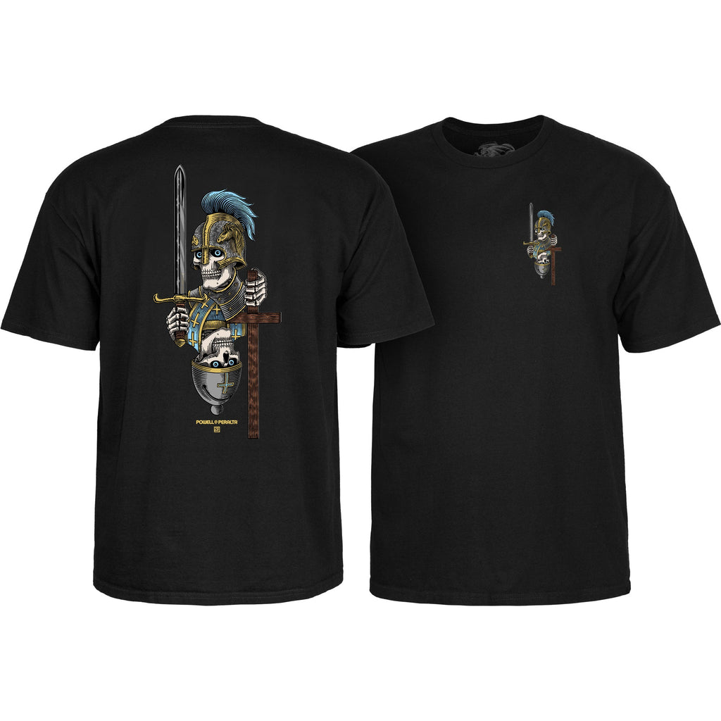 Powell Peralta Skateboard Shirt Dan Corrigan Chess Skulls Black