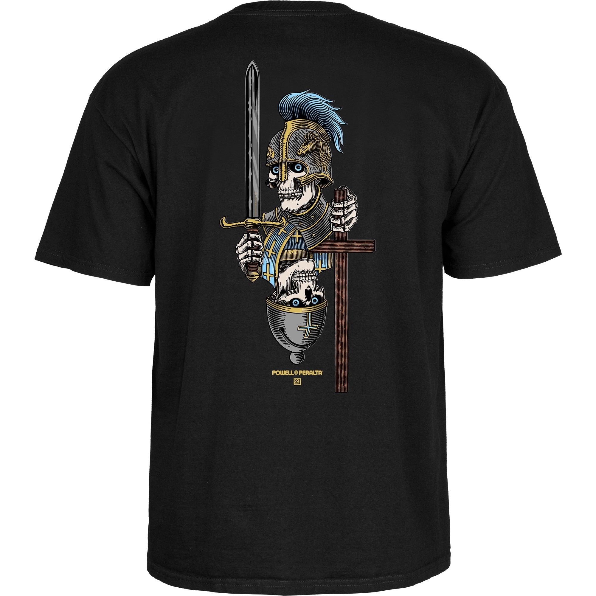 Powell Peralta Skateboard Shirt Dan Corrigan Chess Skulls Black