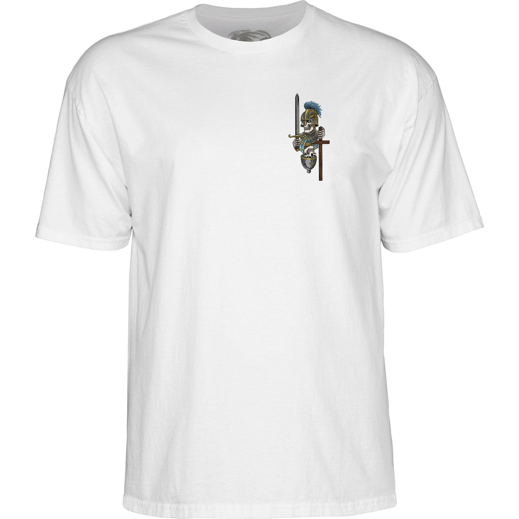 Powell Peralta Skateboard Shirt Dan Corrigan Chess Skulls White