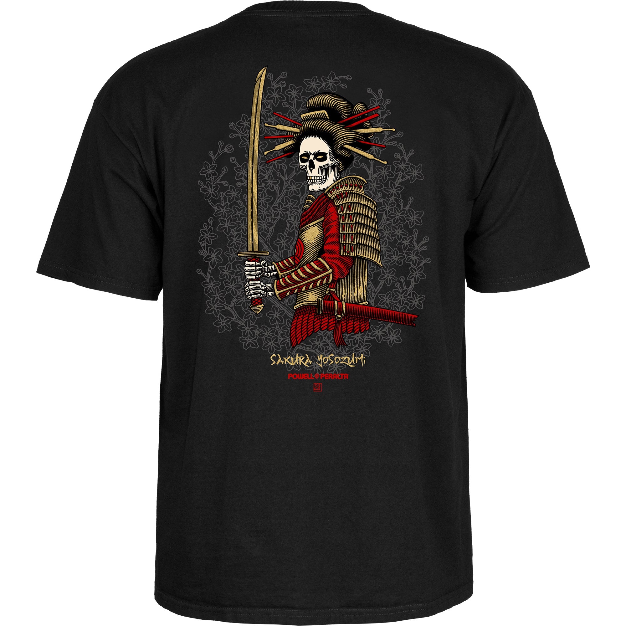 Powell Peralta Skateboard Shirt Sakura Yosozumi Onna-Bugeisha Black