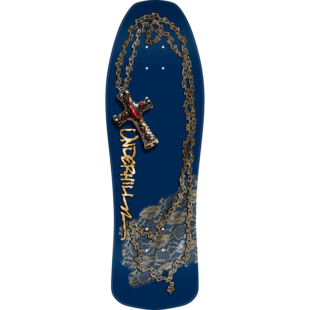 Powell Peralta Skateboard Ray Underhill Cross Navy/Gold Foil / Independent/ Rat Bones White