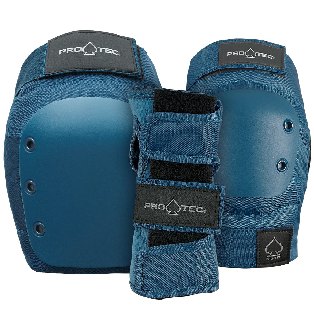 Pro Tec Skateboard Pads 3-Pack Street Pad Set Adult - Choose Size and Color