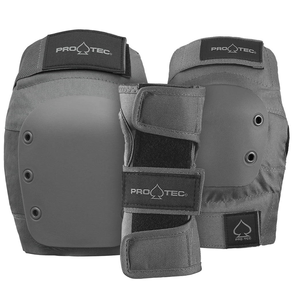 Pro Tec Skateboard Pads 3-Pack Street Pad Set Adult - Choose Size and Color
