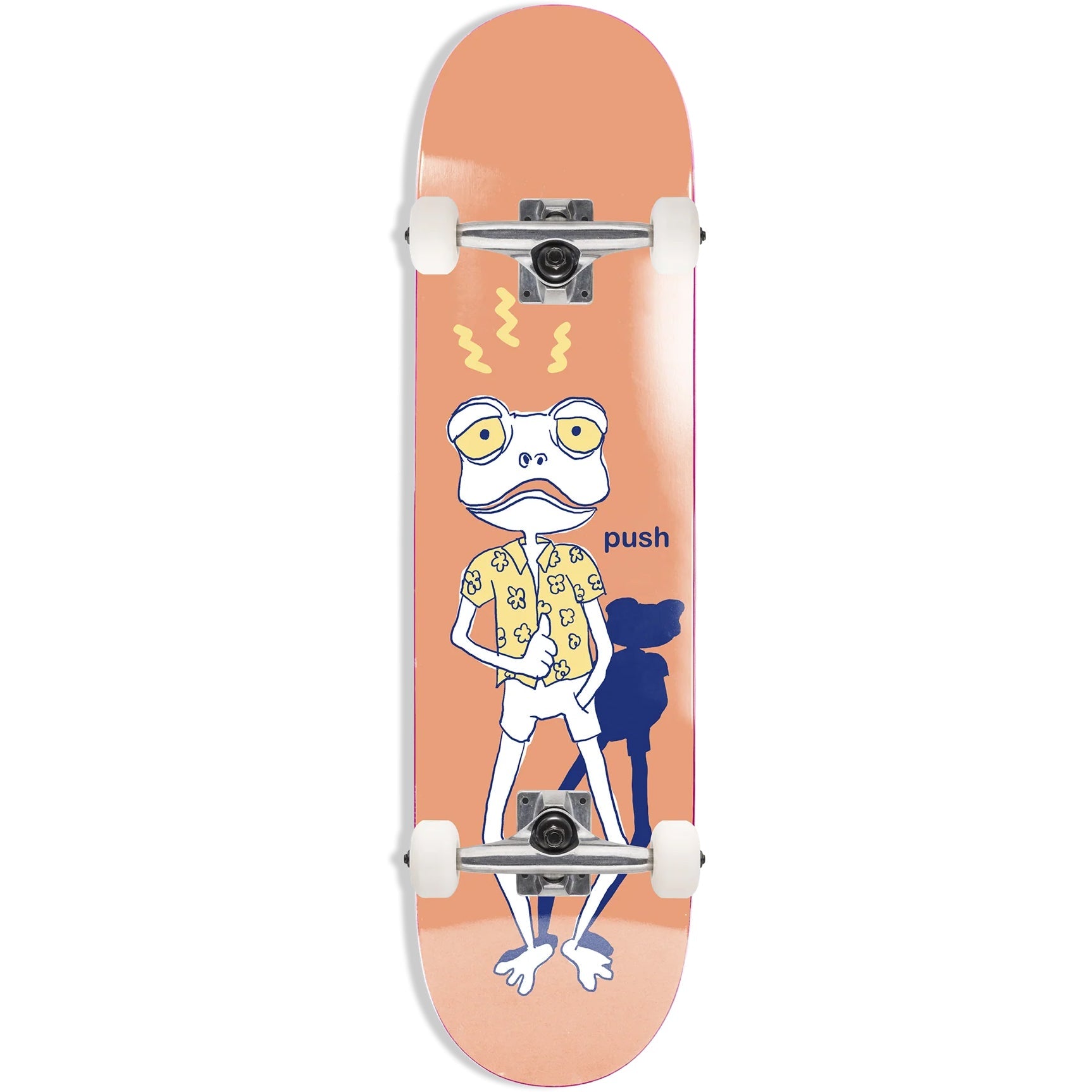 Push Skateboard Complete Froggy Sketch Peach 7.75" x 31.5"