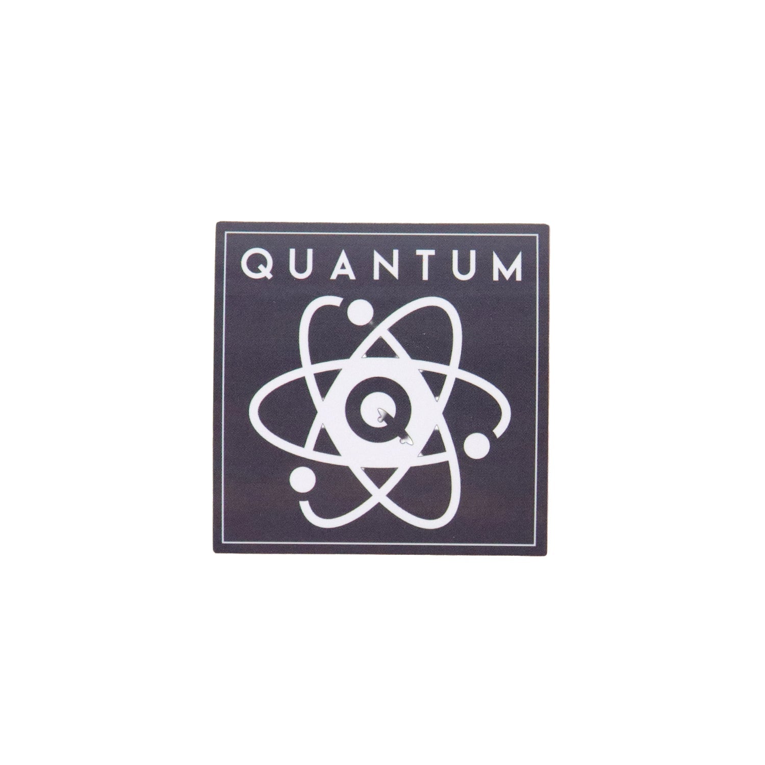 Quantum Bearings Skateboard Sticker - Logo Square Dark Grey 2"
