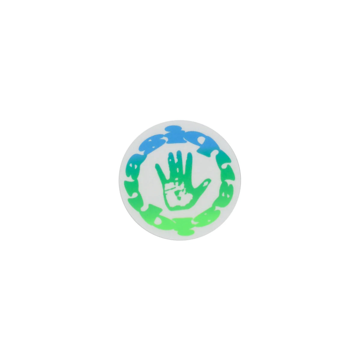 Quasi Skateboards Sticker Artifact Blue/Green 3" x 3"