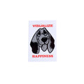 Quasi Skateboards Sticker Visualize Happiness White 3.25" x 4.75"