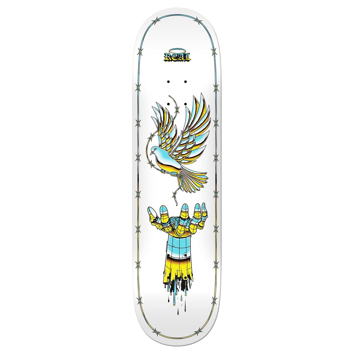 Real Skateboard Complete Team Syntheric Peace 8.25" x 32"