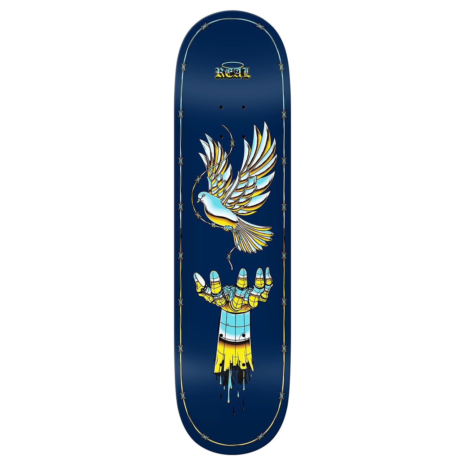 Real Skateboard Complete Team Syntheric Peace 8.5" x 31.85"