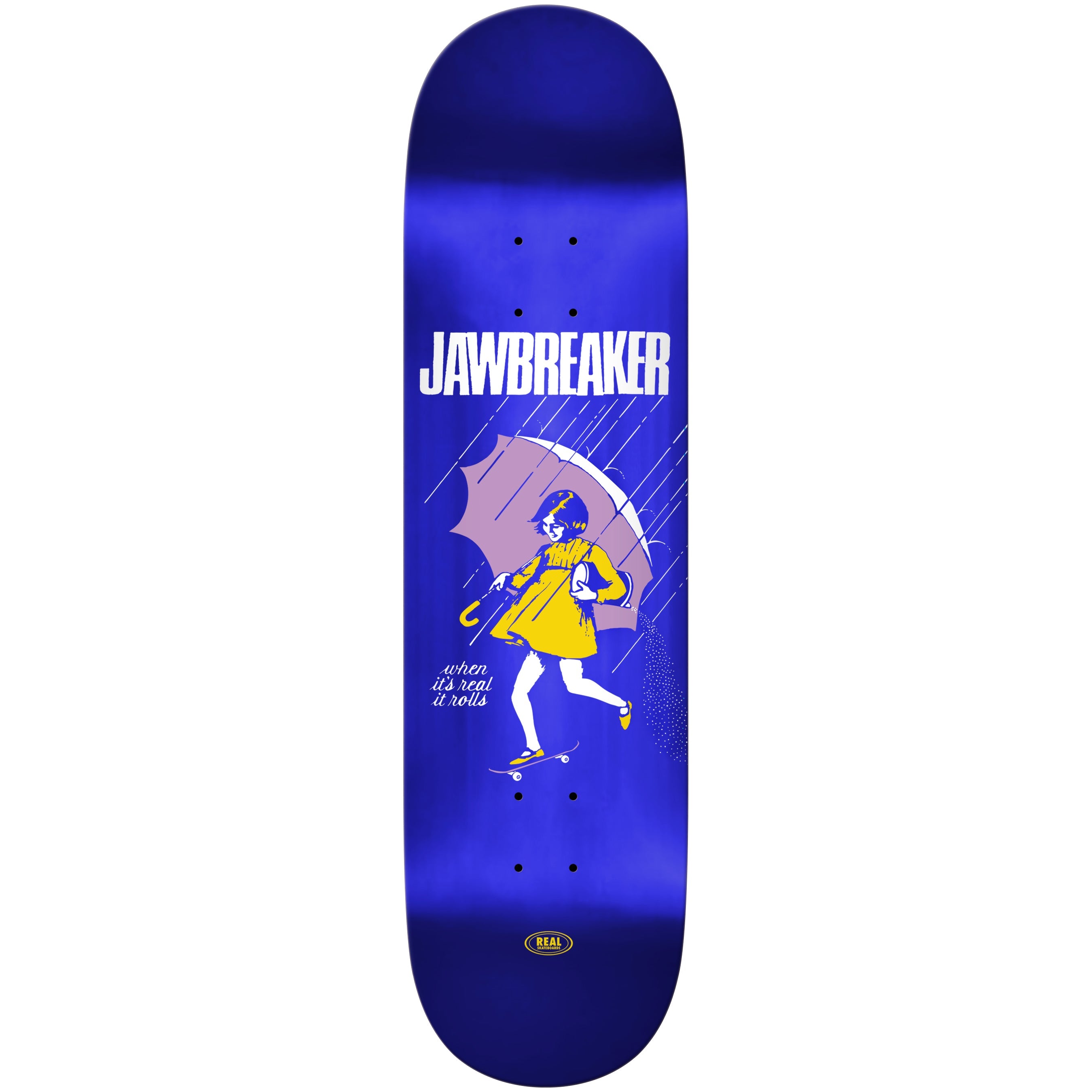 Real Skateboard Deck Jawbreaker Blue Foil 8.38" x 32.25"