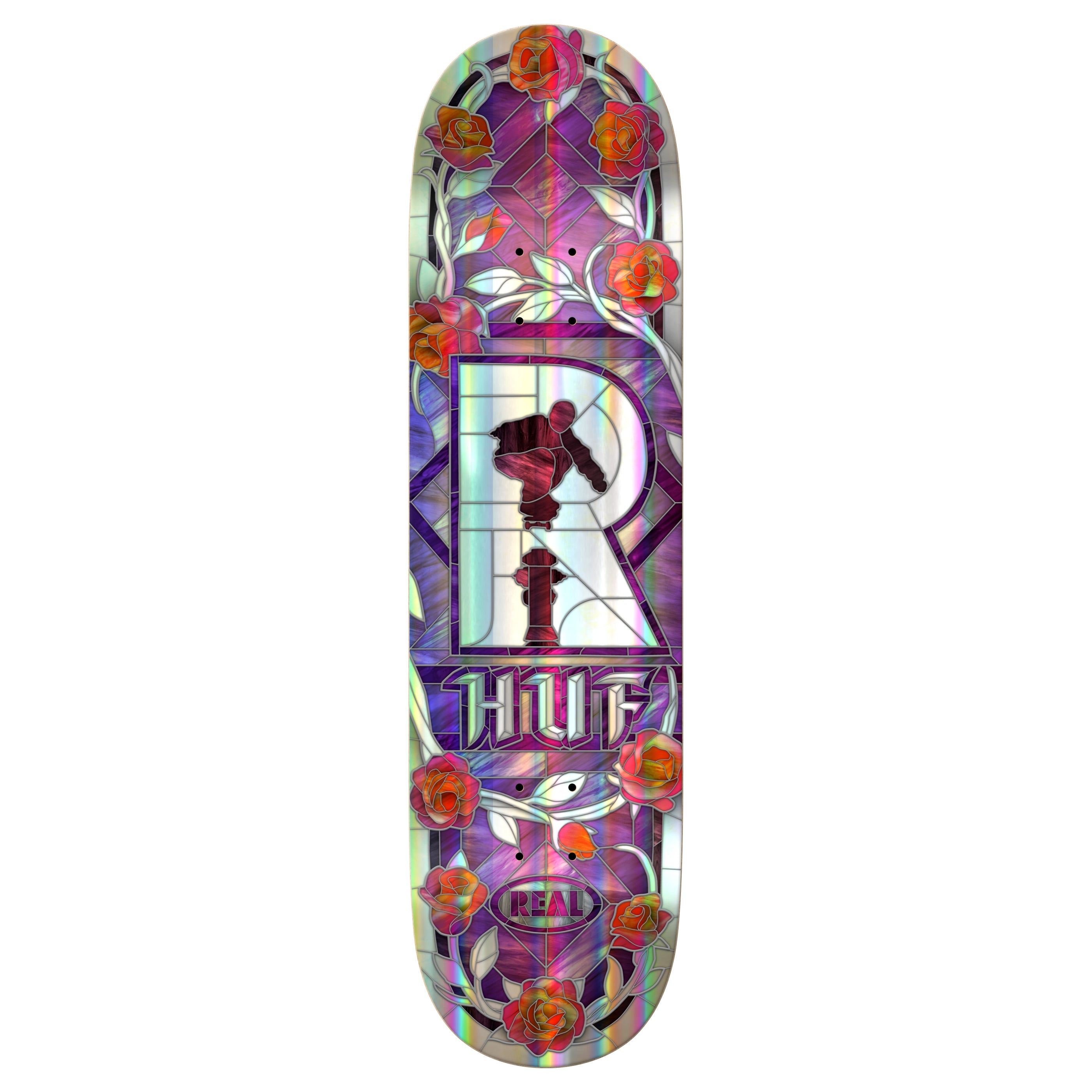 Real Skateboard Complete Huf Holographic Cathedral 8.25" x 32"