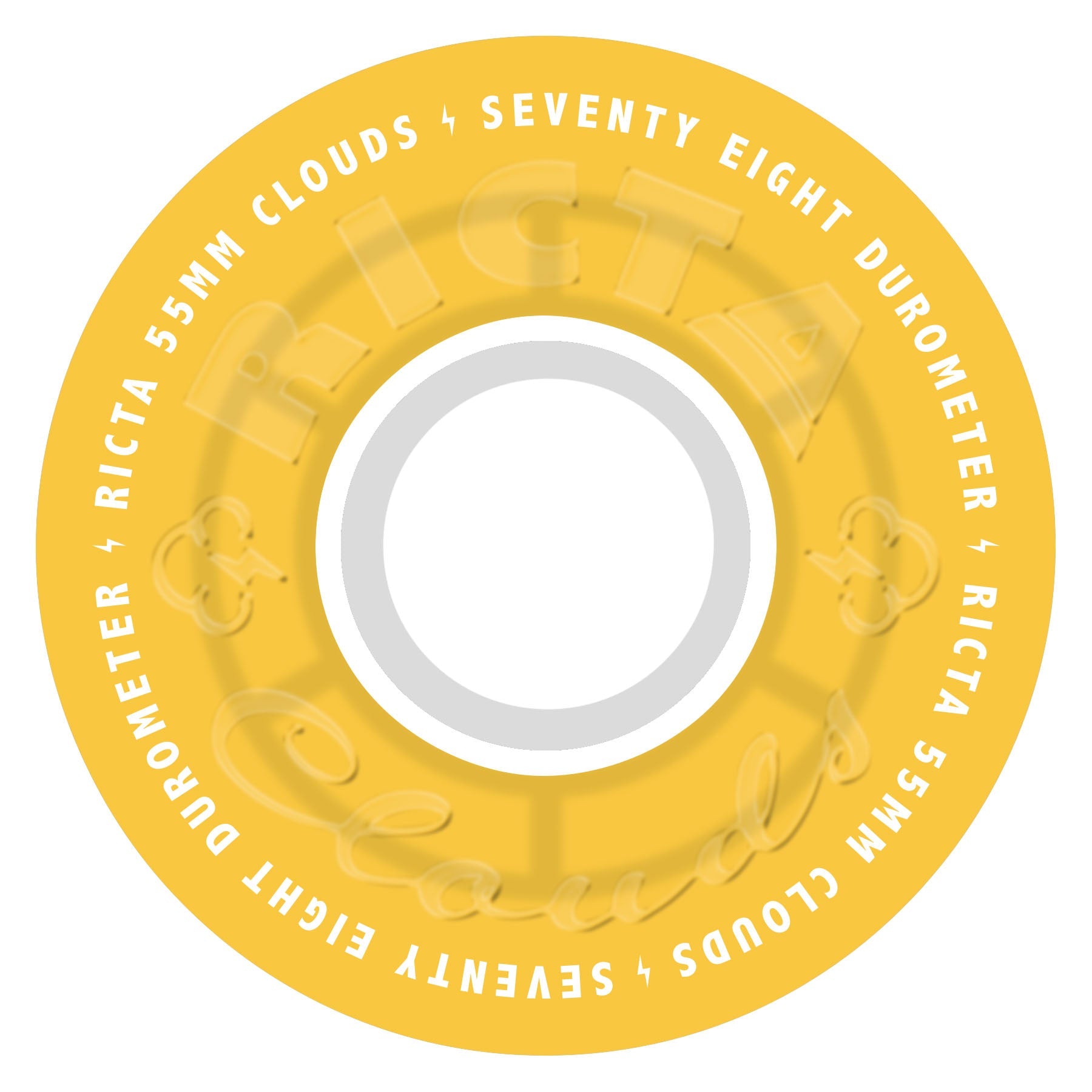 Ricta Skateboard Wheels 55mm Clouds 78A Transparent Citrus