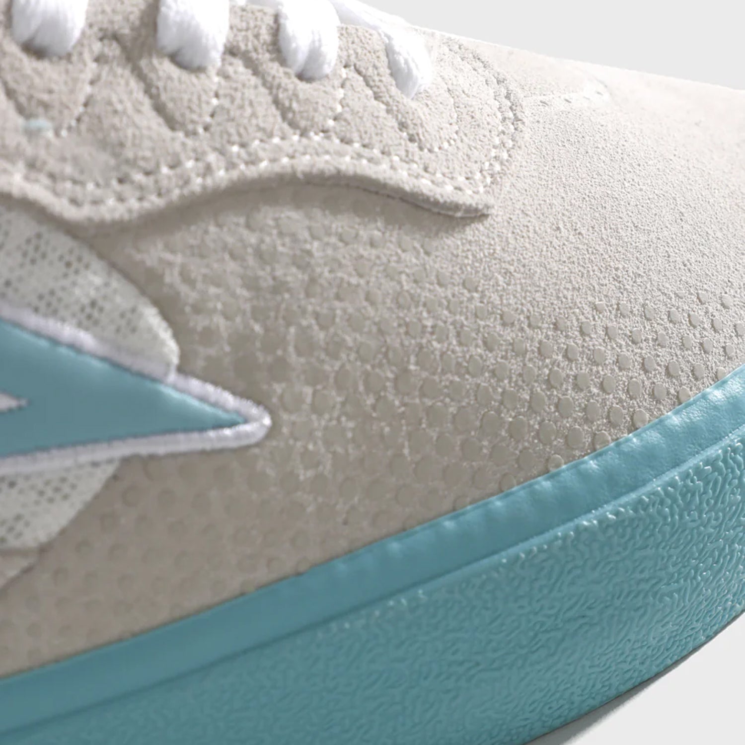 Lakai Skateboard Shoes Essex Elite White Suede Aqua