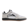 Lakai Skateboard Shoes Telford Low White Suede Cordura Black