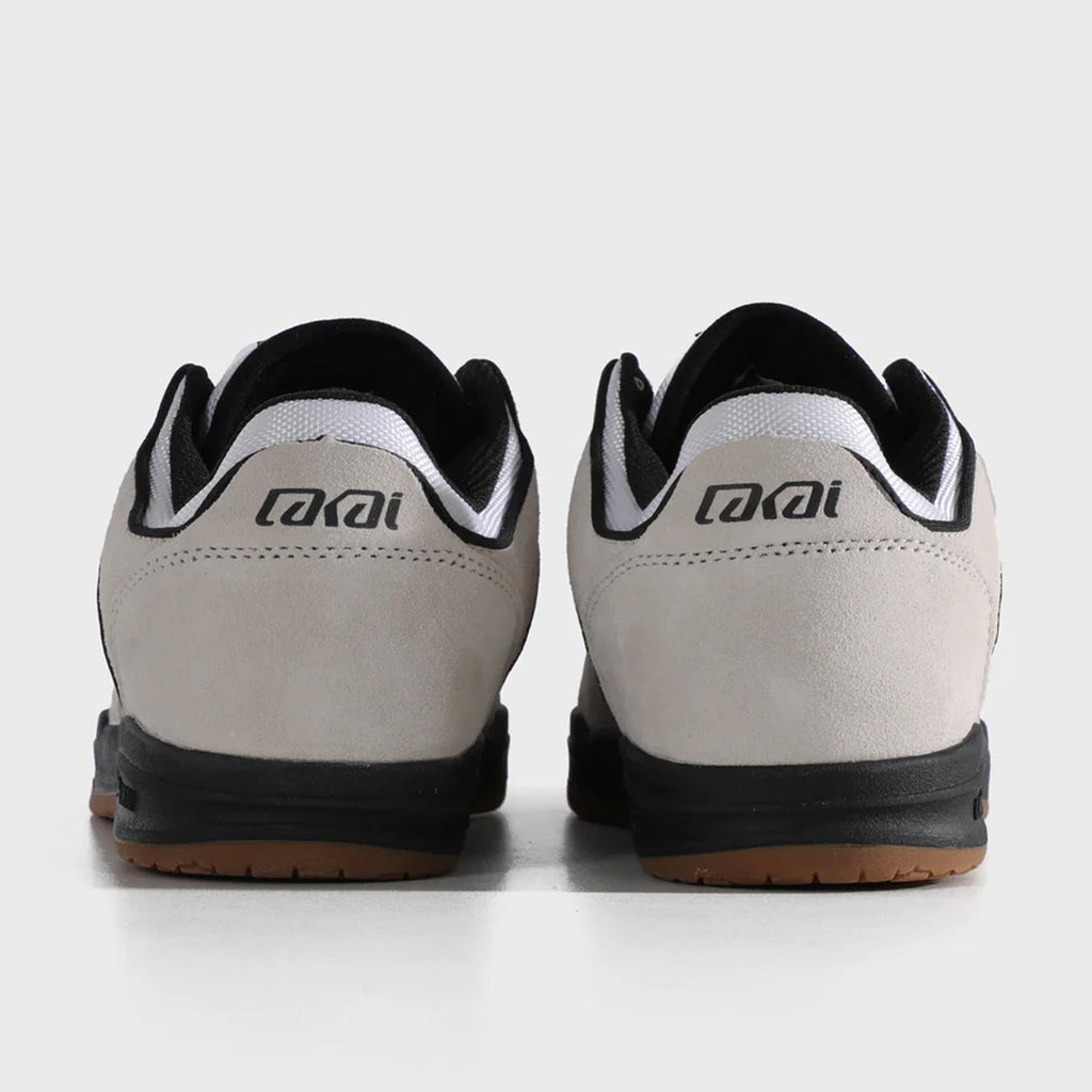 Lakai Skateboard Shoes Telford Low White Suede Cordura Black
