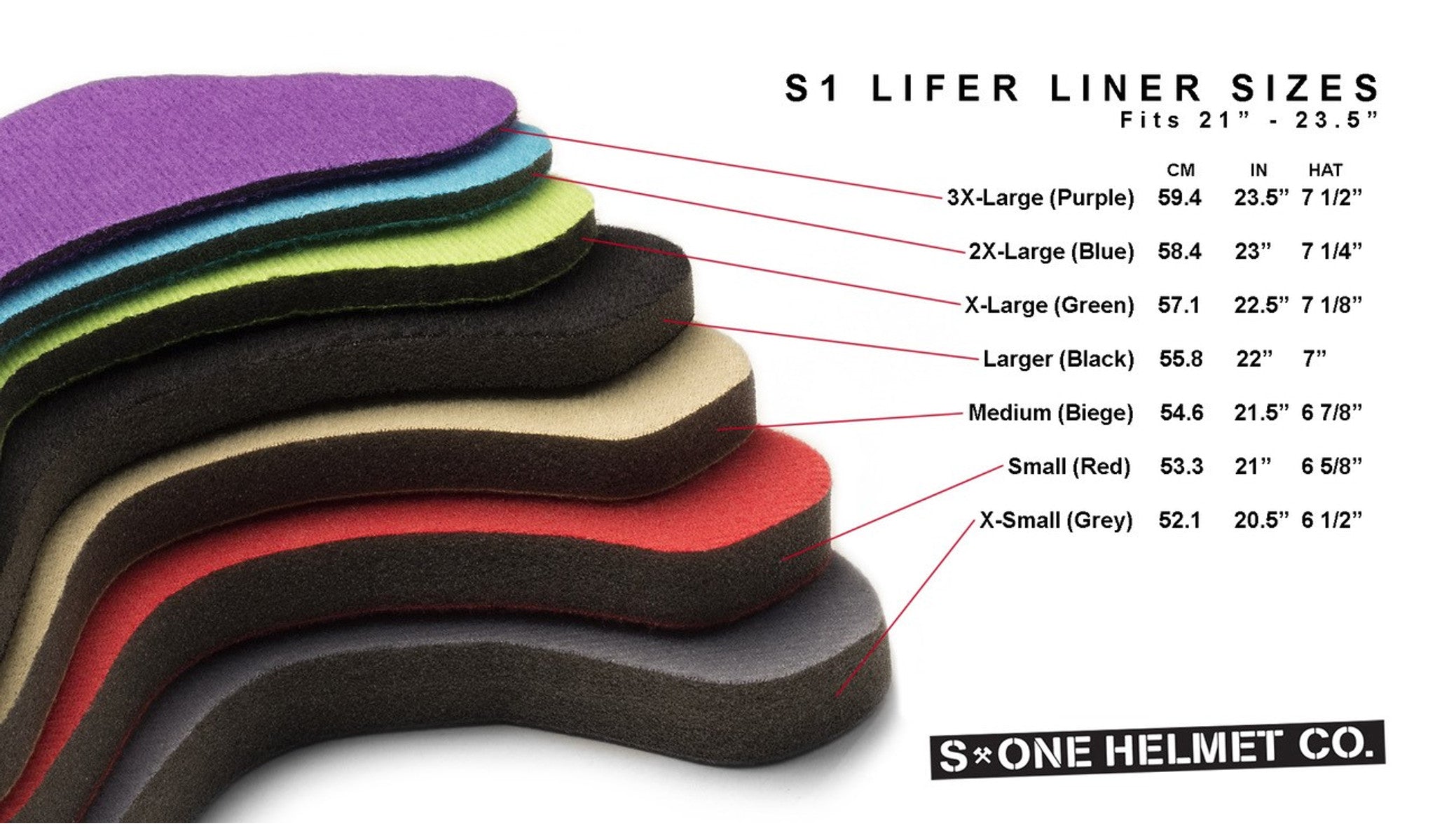 S-One Skateboard Helmet Lifer + 2 Sizing Liners - Choose Size/Color