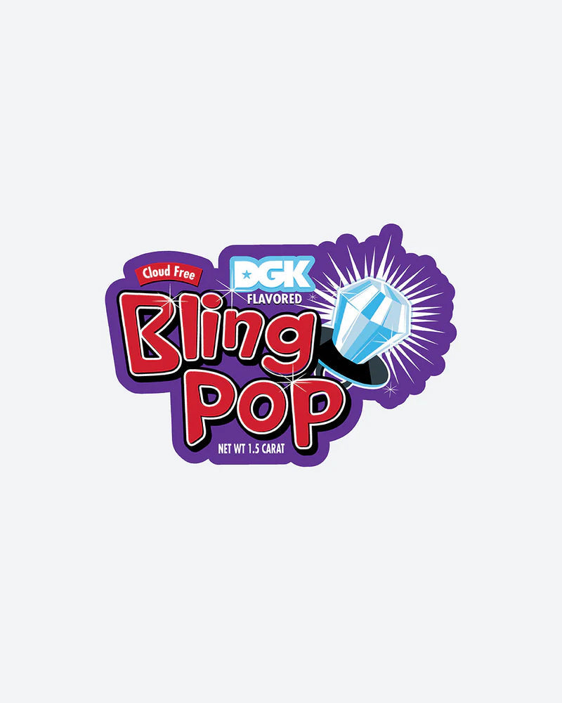 DGK Skateboards Sticker Bling Pop 3" x 2"