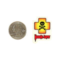 Hook Ups Skateboards Sticker - Mini Size - Logo Cross Bones 1" x 1.25"