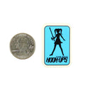 Hook Ups Skateboards Sticker - Mini Size - Warrior Silhouette 1" x 1.625"
