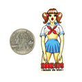 Hook Ups Skateboards Sticker - Mini Size - Blow Up Doll 1" x 2.4"