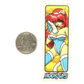 Hook Ups Skateboards Sticker - Mini Size - OG Cat Girl Akiko 1.25" x 3.25"