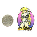 Hook Ups Skateboards Sticker - Mini Size - Pistol 1.5" x 2"