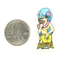 Hook Ups Skateboards Sticker - Mini Size - Hawaiian Girl .75" x 1.5"