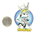 Hook Ups Skateboards Sticker - Mini Size - Mecha Girl 2" x 3"