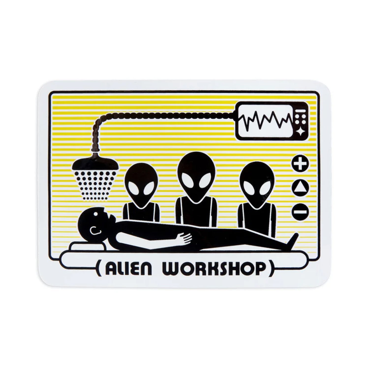 Alien Workshop Skateboards Sticker Abduction Orange 5" x 3.5"