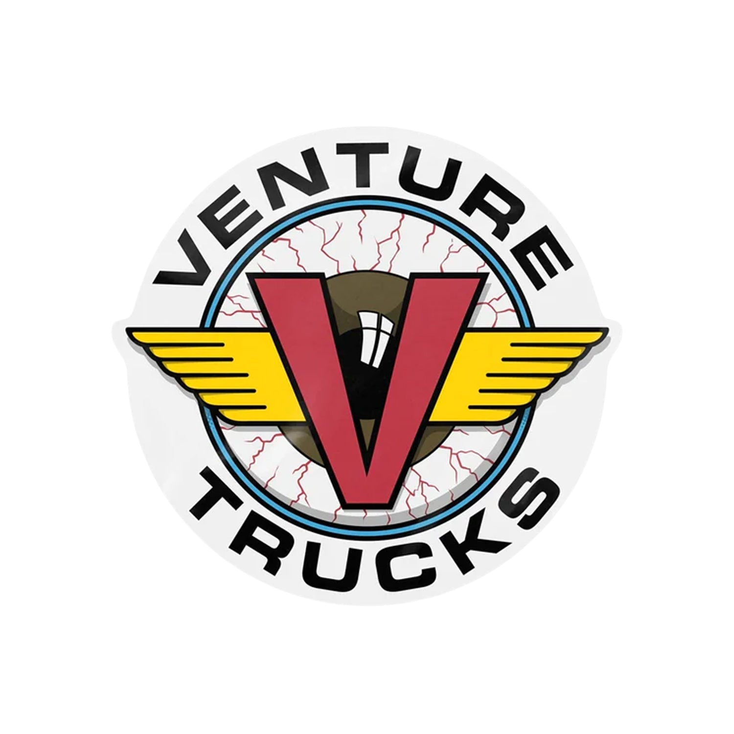 Venture Skateboard Sticker Bloodshot Eye White 2.5" x 2.5: