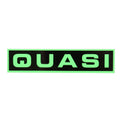 Quasi Skateboards Sticker Logo Rectangle Black/Green 6" x 1.25"