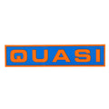 Quasi Skateboards Sticker Logo Rectangle Blue/Orange 6" x 1.25"