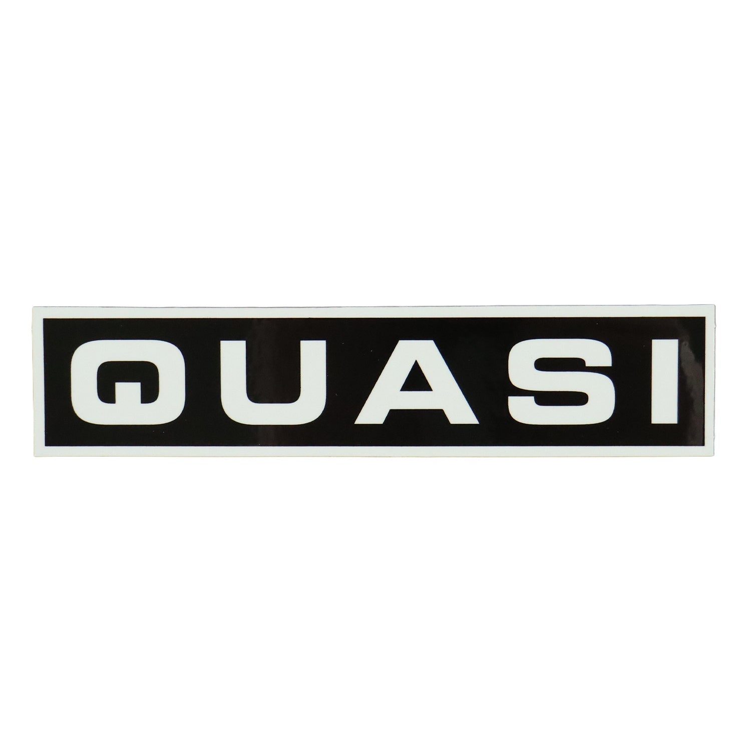 Quasi Skateboards Sticker Logo Rectangle Black/White 6" x 1.25"