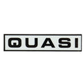 Quasi Skateboards Sticker Logo Rectangle White/Black 6" x 1.25"