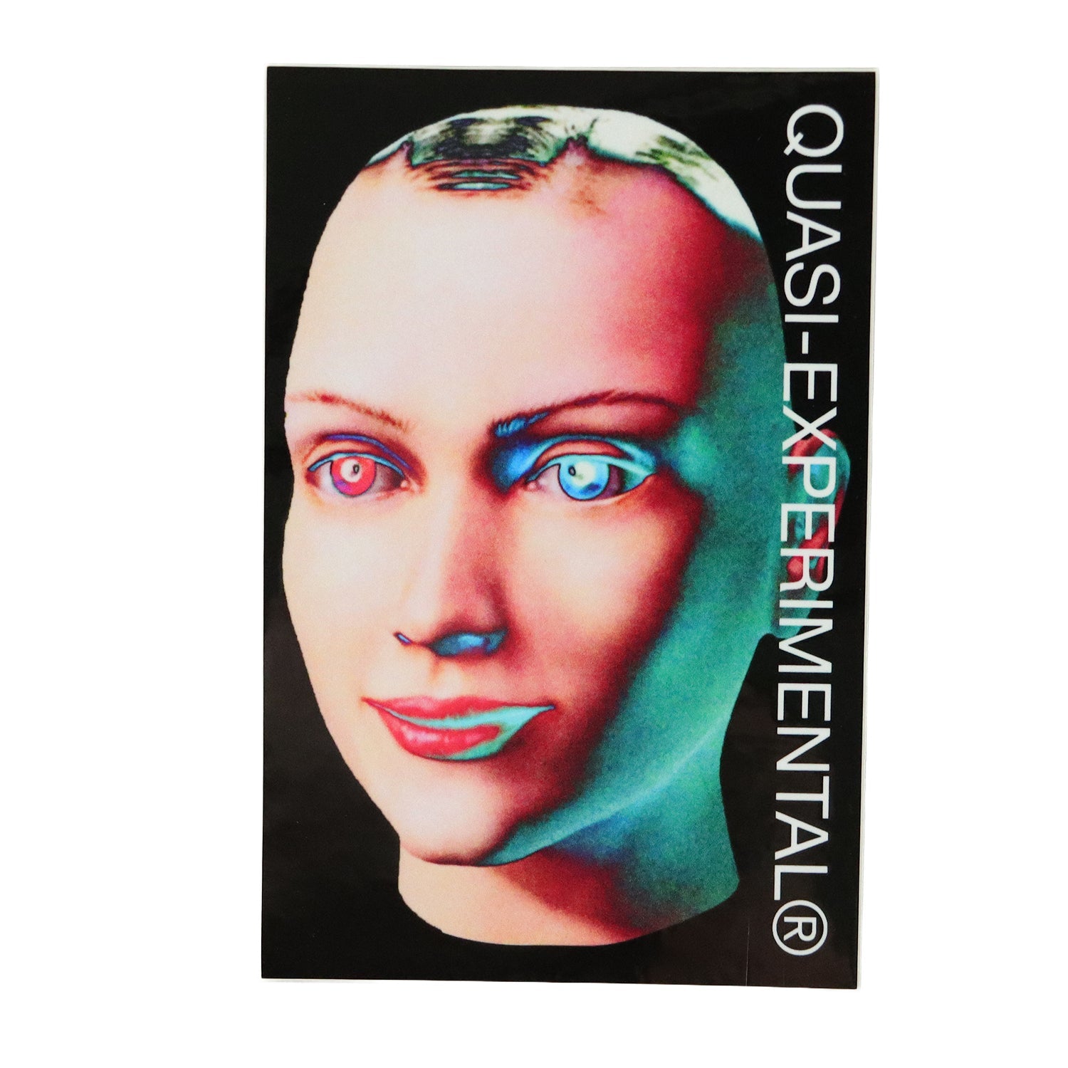 Quasi Skateboards Sticker Experimental Mannequin Head Black 3.25" x 4.75"