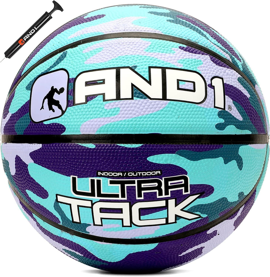 AND1 Rubber Basketball:Official Regulation Size 7 (29.5inches) - Deep ChannelConstruction Streetball, Madefor Indoor Outdoor BasketballGames