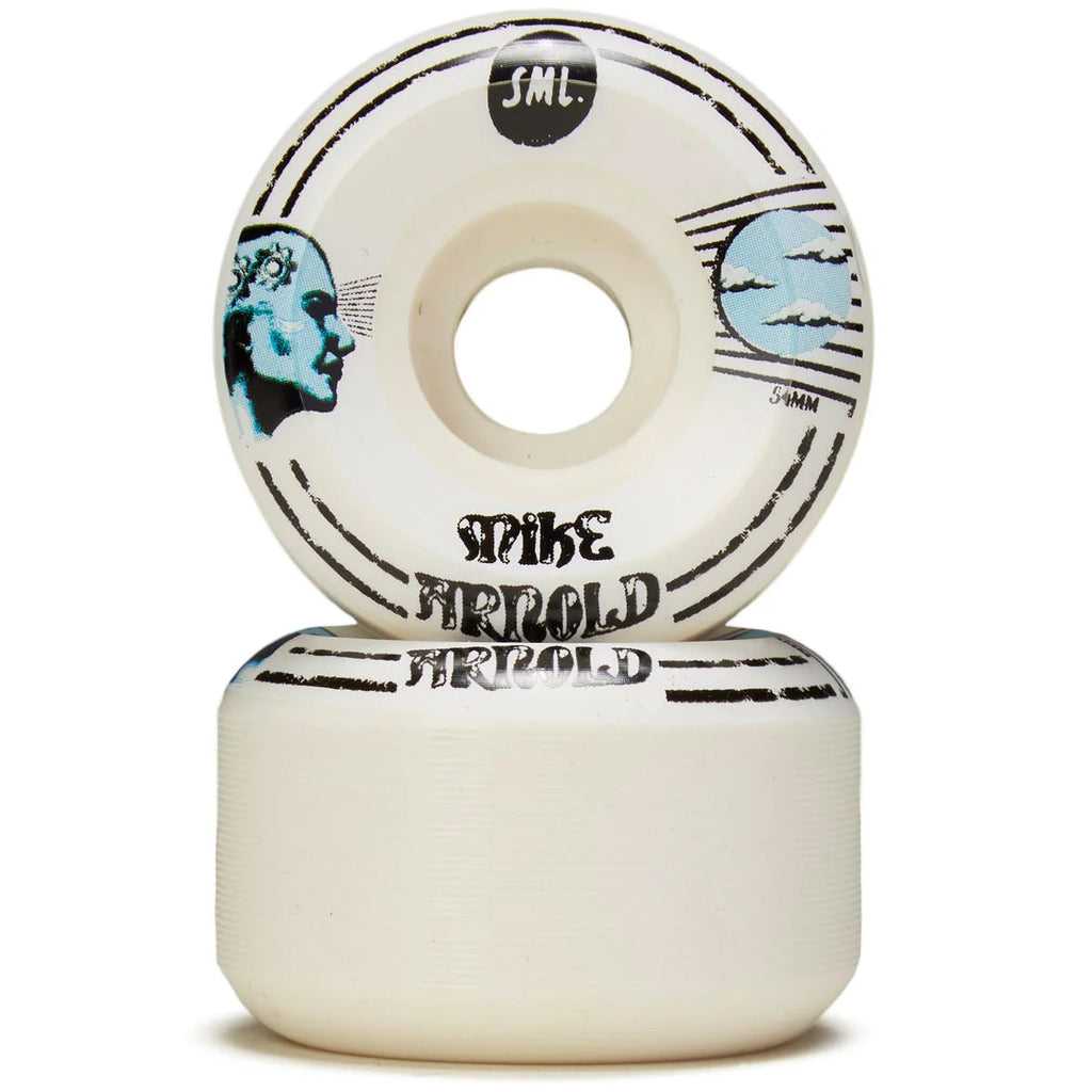 Hockey Premium Upgrade Skateboard Stone White 9.0" x 33.254" Krux Trucks, SML Wheels, Independent Bearings