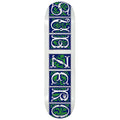 Sub Zero Skateboard Deck Vines Screenprinted White 8.5" x 31.65"