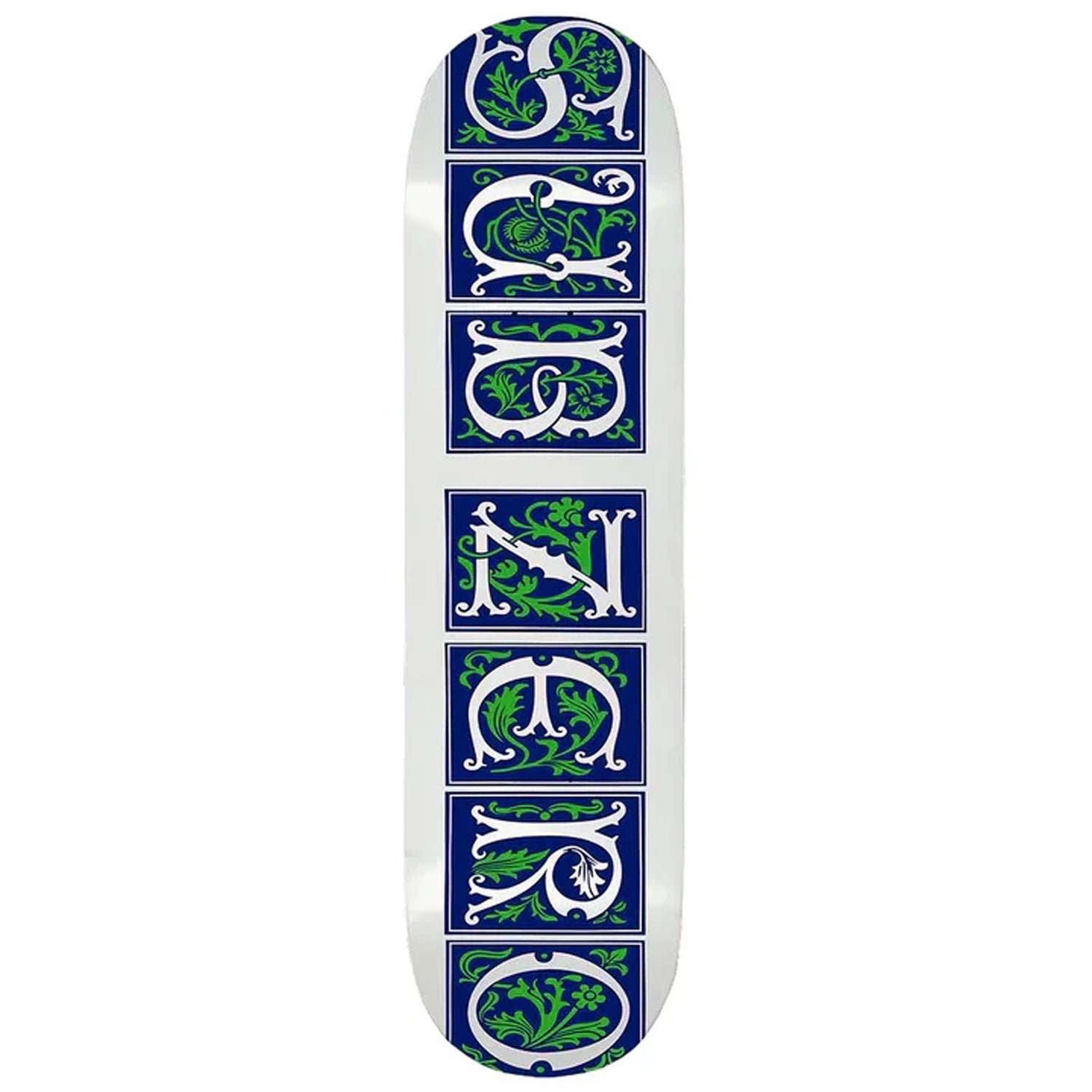Sub Zero Skateboard Deck Vines Screenprinted White 8.5" x 31.65"