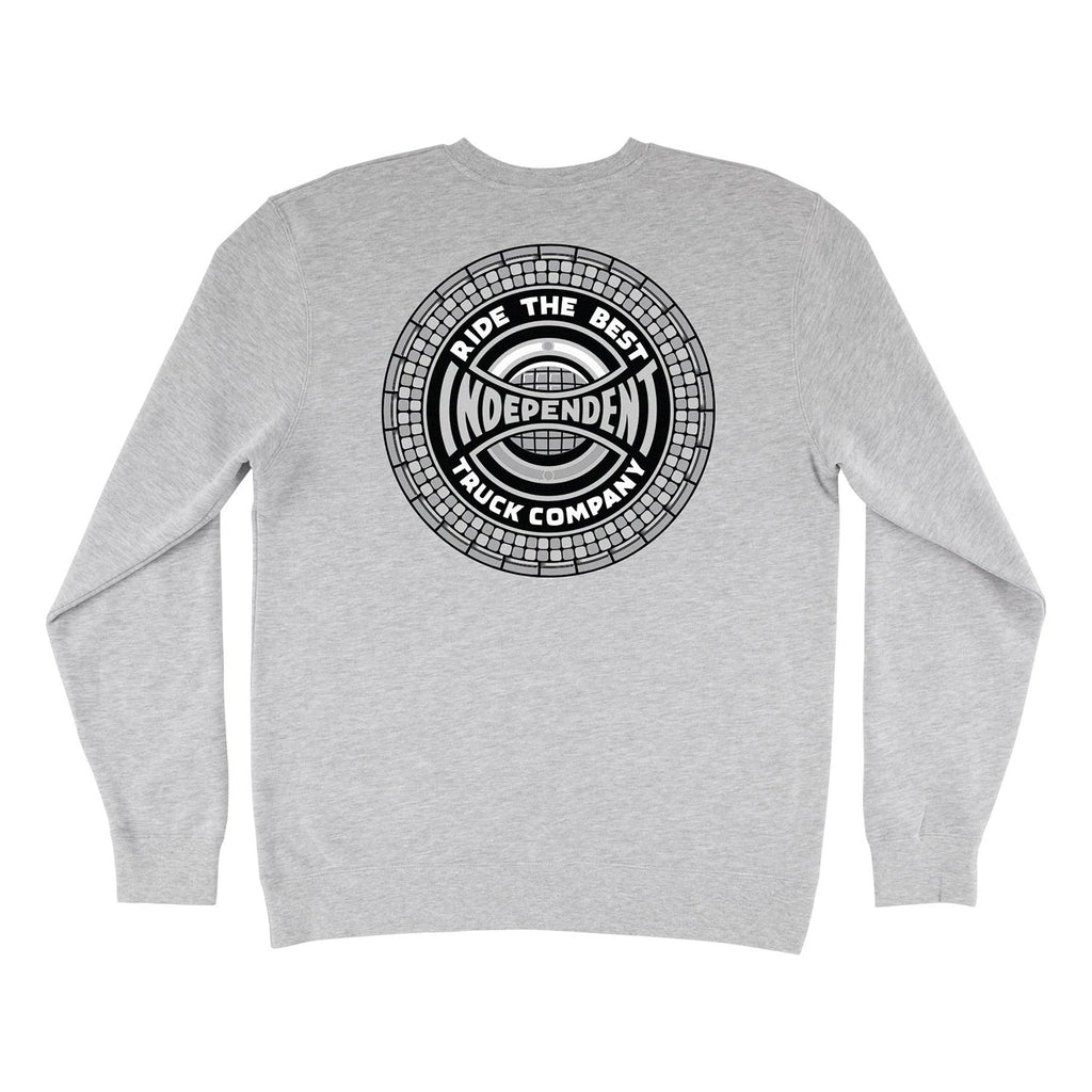 Independent Trucks Hoody Tile Span Embroidered Crew Grey Heather